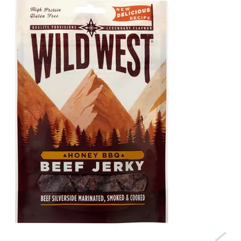 Sušené maso Wild West Beef Jerky Honey BBQ 400g - display