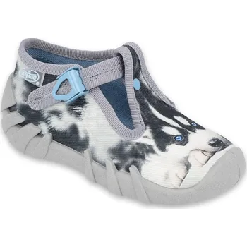 Dívčí bačkory Bačkůrky papučky botičky Befado 110P417 šedé husky velikost: 24
