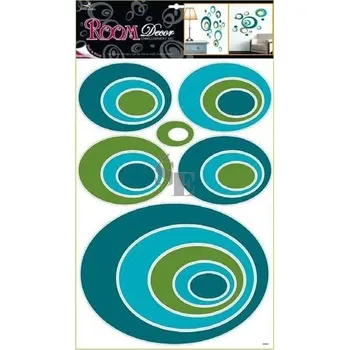 Samolepící pokojová dekorace tyrkysové elipsy 70x42cm 1061, Anděl Přerov