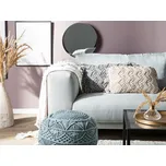 Sada 2 dekorativních polštářů šedé Cotton Macramé 30 x 45 cm s strapci lana Boho Retro dekorační doplňky Beliani