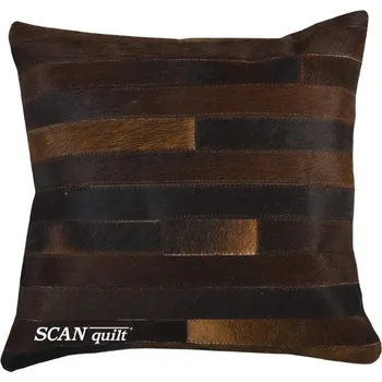 Polštář SCANquilt povlak SKIN pruhy tmavě hnědá 45 x 45 cm