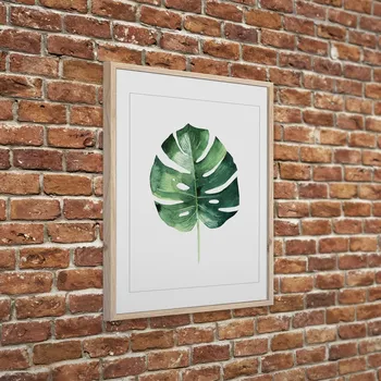 Obraz STYLER Obraz v rámu LIST MONSTERY papír 30 x 40 cm