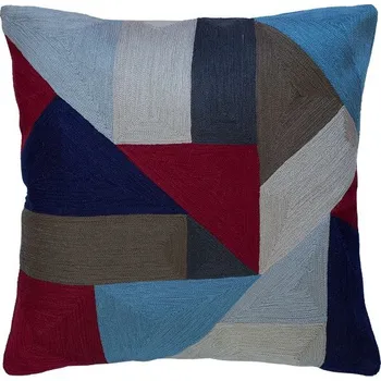 Polštář SCANquilt povlak ART COLOURS geo modrovínová 45 x 45 cm