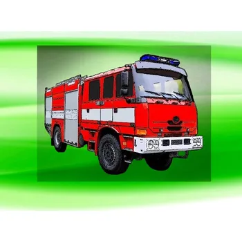 Nášivka nažehlovačka 9x7cm HASIČSKÉ auto České výroby CAS 20 (nažehlovačka HASIČSKÉ AUTO)