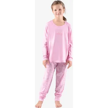 Dívčí pyžamo Dívčí pyžamo dlouhé 29007P růžové vel.140/146 - Gina