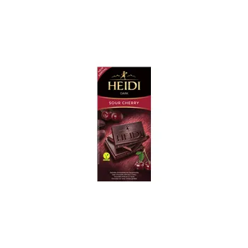 Čokoláda HEIDI hořká čokoláda Dark Sour Cherry (višeň) 80g
