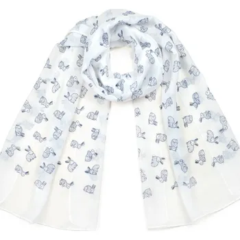 Šála Dívčí šála Art of Polo SZ22219 bílá s motivem králíčků | Cooltovka.cz