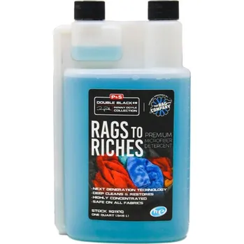 Autokosmetika P&S Double Black Rags to Riches Detergent - prací prostředek na mikrovlákno 946 ml