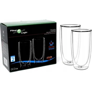 Kávovar Filter Logic CFL-670B Latte Macchiato skleničky 2 ks 370ml
