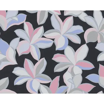 Tapeta Vliesová tapeta modrá, růžová, černá, květy 389081 / Tapety na zeď 38908-1 House of Turnowsky (0,53 x 10,05 m) A.S.Création