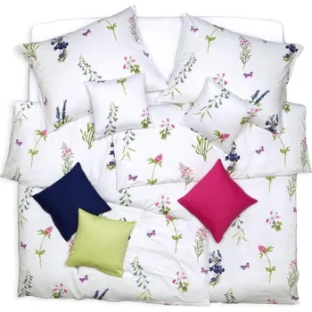 Povlečení SCANquilt povlečení KLASIK luční kvítí bílopestrá 140 x 220/70 x 90 cm