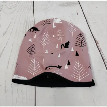 Čepice Yháček Šmoulí čepička Yháček, Lesní zvěř na starofialové Velikost:: S