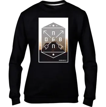 Dámská mikina DNBMARKET.CZ Dámská mikina bez kapuce DnbMount černá / bílá Velikost: L, Barva: Černá