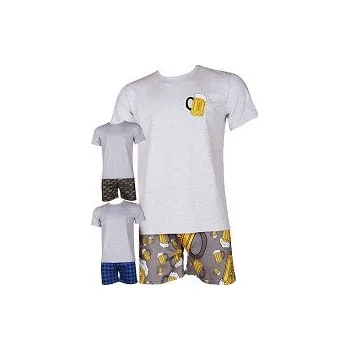 Pánské pyžamo Pánské pyžamo Lonka KOFFING krátké XL BIKE / díly