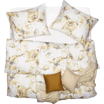 Povlečení SCANquilt povlečení SATÉN PLUS wild rose béžová 140 x 200/70 x 90 cm