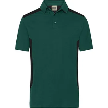 Pánská móda James&amp;Nicholson Pánská pracovní polokošile JN1826 Dark Green-Black XS