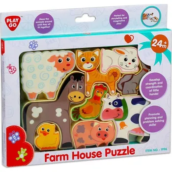 Puzzle PlayGo 1996 Puzzle/Vkládačka deskové farma