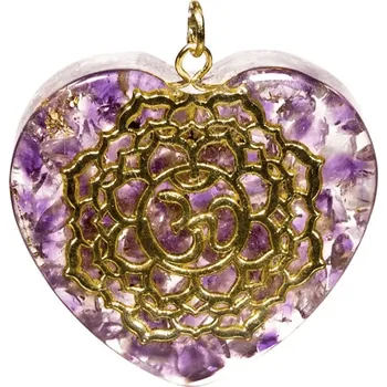 Přívěsek Milujeme Kameny Orgonit - ametyst - srdce - přívěsek 253015