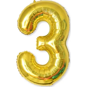 Balónek DAALO Nafukovací balónky čísla maxi zlaté - 3