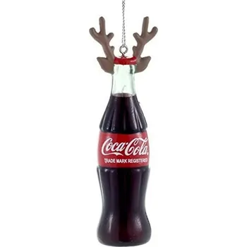Vánoční ozdoba Ozdoba - láhev Coca Cola s parožím