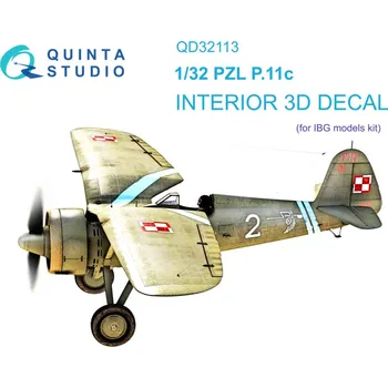Plastikový model 1/32 PZL P.11c 3D-Printed & col.Interior (IBG)