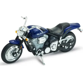 Welly Motocykl Yamaha Road Star Warrior (2002) 1:18 modrá