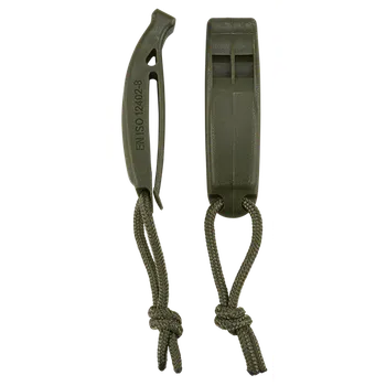 Vybavení pro přežití Píšťalka Signal Whistle Molle [sada 2 ks] olivová