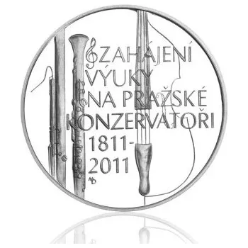 2011 - Stříbrná mince Zahájení výuky na Pražské konzervatoři, Proof