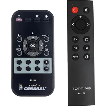 Dálkový ovladač TOPPING RC-15A, RC15A - dálkový ovladač duplikát