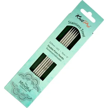 Jehlice KnitPro Mindful ponožkové jehlice 3,25mm 15cm (KnitPro Mindful Double Pointed Needles 3,25mm 15cm)