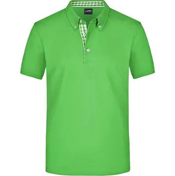 Pánské tričko James&amp;Nicholson Pánská polokošile JN964 Lime Green-Lime Green S