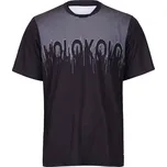 HOLOKOLO Cyklistický dres s krátkým rukávem - FORCE MTB - černá/bílá