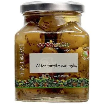 Ortomio Olivy plněné česnekem - ve skle 314ml