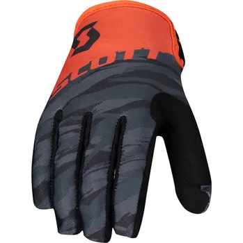 Cyklistické rukavice SCOTT Cyklistické rukavice dlouhoprsté - 350 DIRT - černá/oranžová