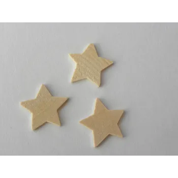 Vánoční dekorace hvězda tenká světlé dřevo