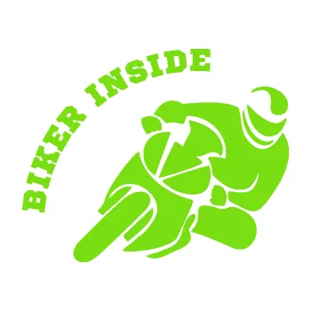 Samolepící dekorace Biker inside 002 pravá motorkář (04 - zelená kawasaki) SAMOLEPKA NA AUTO, NÁLEPKA, FÓLIE, POLEP, TUNING, VLASTNÍ TEXT, TISK, AUTOSAMOLEPKY.cz, POLEPY, OBRÁZEK, LOGO, 3D STICKERS