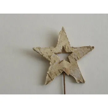 Vánoční dekorace zápich hvězda bříza