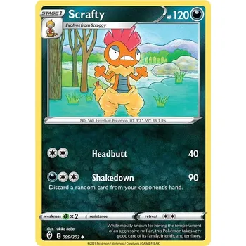 Sběratelská karetní hra Scrafty 099/203 - Evolving Skies Typ karty: Non-Holo