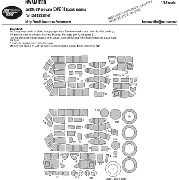 Plastikový model 1/48 Mask Ju 88A-8 Paravane EXPERT (ICM 48230)