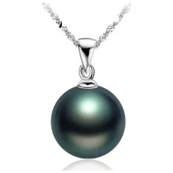 Náhrdelník Elegantní sladkovodní perla náhrdelník - Černý (hematitová barva)