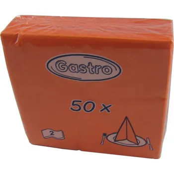 Papírový ubrousek Ubrousky 2-vrstvé, 33 x 33 cm oranžové [50 ks]