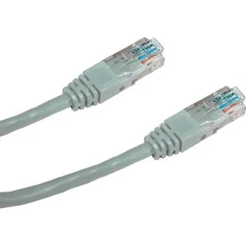 Síťový kabel DATACOM Patchkabel 0,25 m , UTP, Cat5e, RJ45, šedý 1490