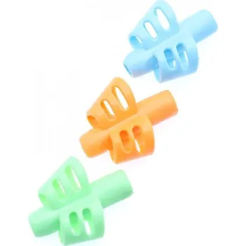Gadget Silikonová pomůcka pro správné držení tužky 3 ks mix barev