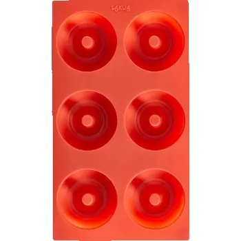 Forma na pečení Silikonová forma na donuty, 6 ks, červená - Lékué