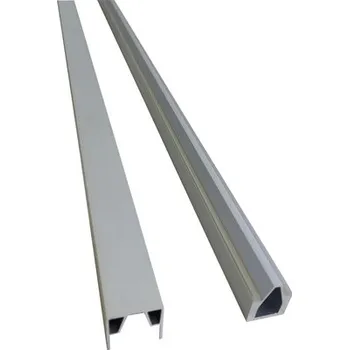 Příslušenství pro plot Sada počátečního a koncového profilu pro zásuvný WPC plot Konsta 177 x 15 cm stříbrná