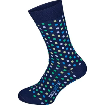 Pánské ponožky nanosilver Společenské ponožky s barevnými puntíky XS