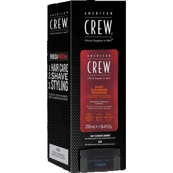Kosmetická sada American Crew Fiber Regimen Set - Hydratační šampon 250 ml + fiber 80 g Dárková sada