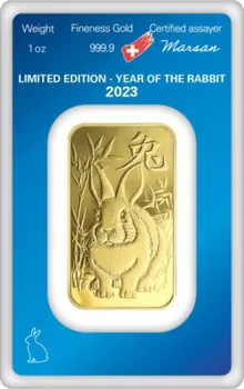 Argor Heraeus Zlatý slitek 1 oz Lunar Series III Year of the Rabbit 2023 31,1 g