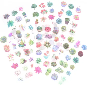 Náplň do diáře CuteArt Samolepky - Succulents, 6 archů
