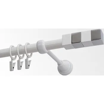 Garnýž Garnýž kovová 320 cm jednořadá 19 Kvadrát bílá